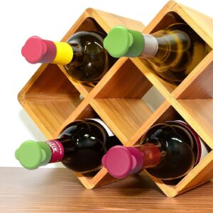 Wine Stoppers - Silicone Wine Bottle Caps - Reusable Unbreakable Sealer Cover Corks - Wine Gifts with Air-Tight Seal - Set of 2 Wine Accessories