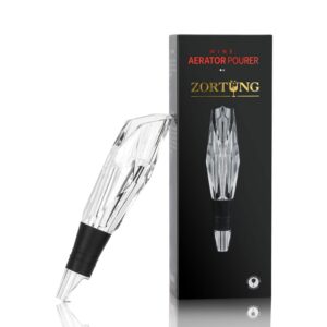 ZORTUNG Wine Aerator Pourer Sparkling Diamond Shape Airarator Dripless Pour Spout Diffusers Dispenser Single Aerorater Decanter Set in Bottle for Red and White Wine Lover Christmas Gifts