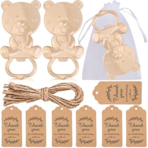 waytosuc 30pcs baby bottle opener baby shower party favor opener cute baby bear shaped bottle opener baby shower return gifts for guest wedding party souvenir kids birthday party decor (bear, 30)