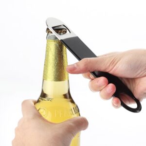 QLL 10 Pack 7" Heavy Duty Stainless Steel Flat Bottle Opener