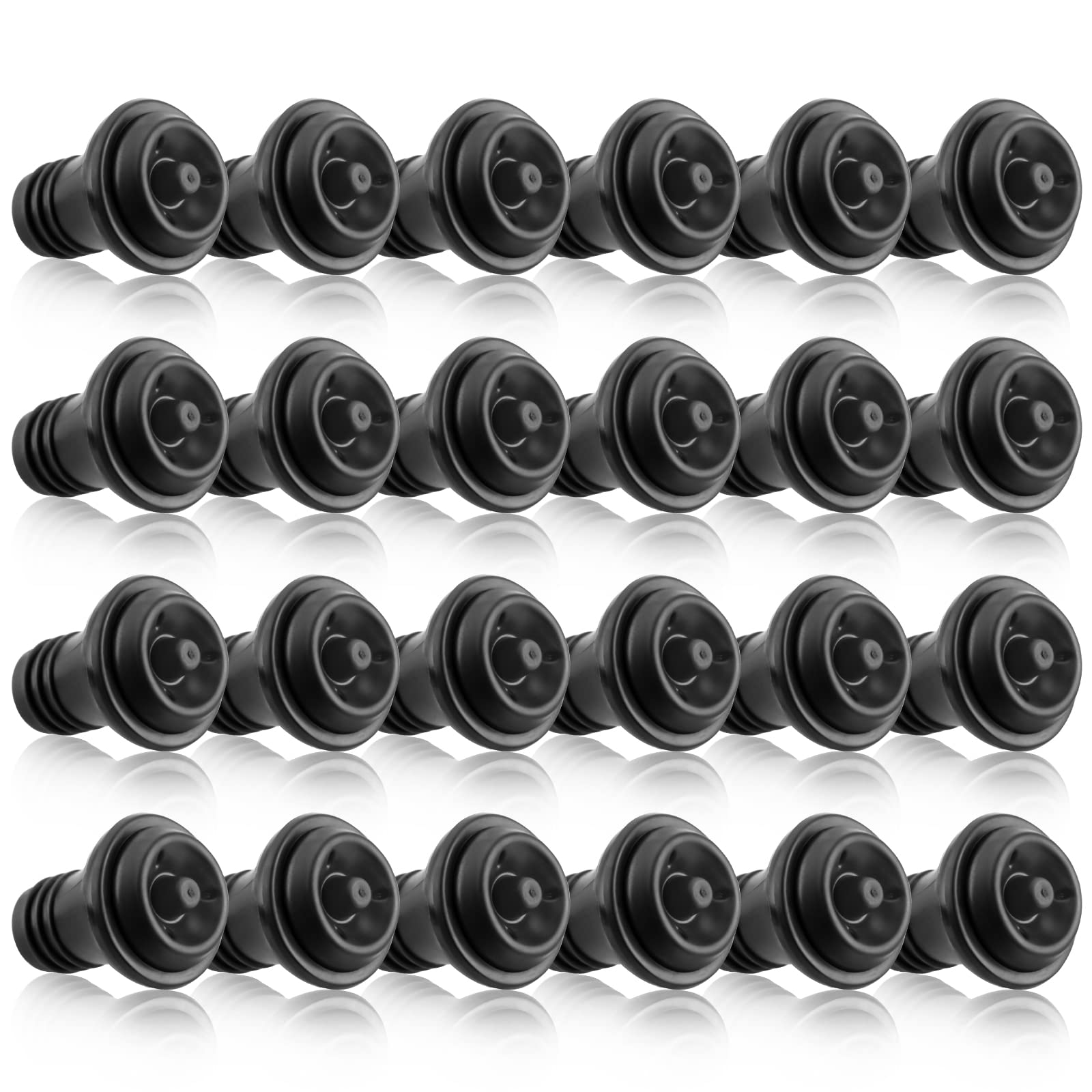 24 Pcs Wine Stoppers Vacuum Wine Bottle Stopper, Rubber Wine Stoppers Wine Saver Vacuum Stoppers to Preserve Wine Flavor, Wine Vacuum Stoppers to Keep Your Wine Fresh