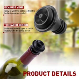 24 Pcs Wine Stoppers Vacuum Wine Bottle Stopper, Rubber Wine Stoppers Wine Saver Vacuum Stoppers to Preserve Wine Flavor, Wine Vacuum Stoppers to Keep Your Wine Fresh