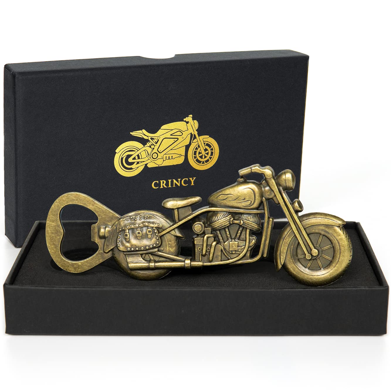 Beer Gifts for Men, Unique Christmas Gifts for Him Boyfriend Husband. Crincy Motorcycle Beer Bottle Opener. Men's Gift Birthday Biker Gift Father's Day Gift for Dad Grandpa.