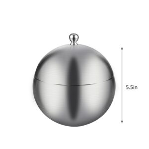 Spherical Ice Bucket With Lid Double Insulation Stainless Steel Metal Beverage Bucket, Beer, Wine, Champagne, Bar Ice Bucket, Home Kitchen Bucket Restaurant Bar Tableware Accessories