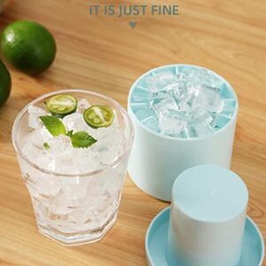 2022 New Ice Cubes Maker,Decompress Ice Lattice,Cylinder 3D Silicone Ice Lattice Molding Ice Maker,Easy Release Ice Lattice Bucket with Lid