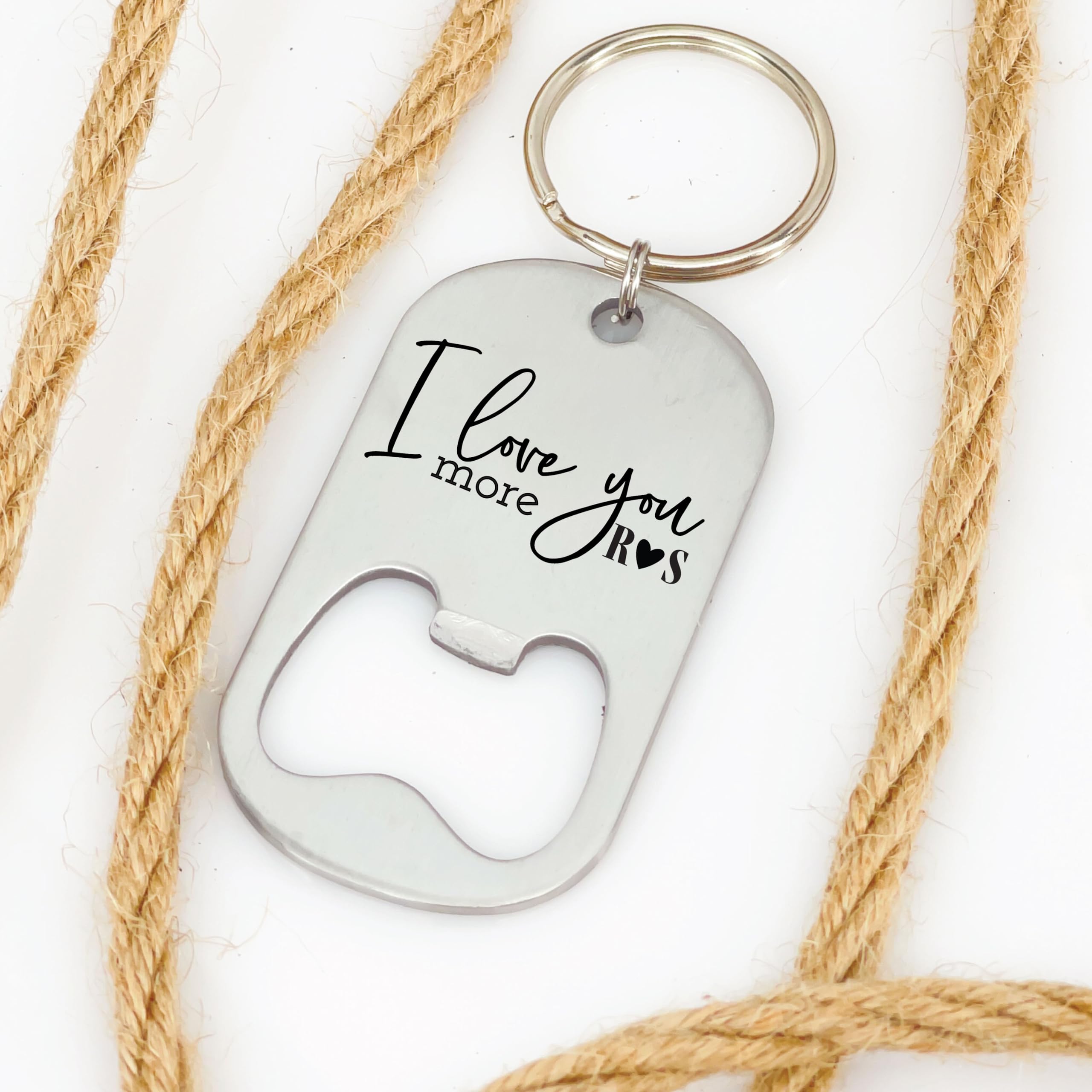 Personalized Boyfriend Gift I Love You More Bottle Opener Keychain Gift Idea For Him Gift Personalized Christmas Gift MORE-BOTTLE