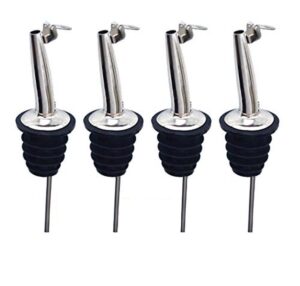 perfect pour: tapered & hinged flip top pourer, pack of 4