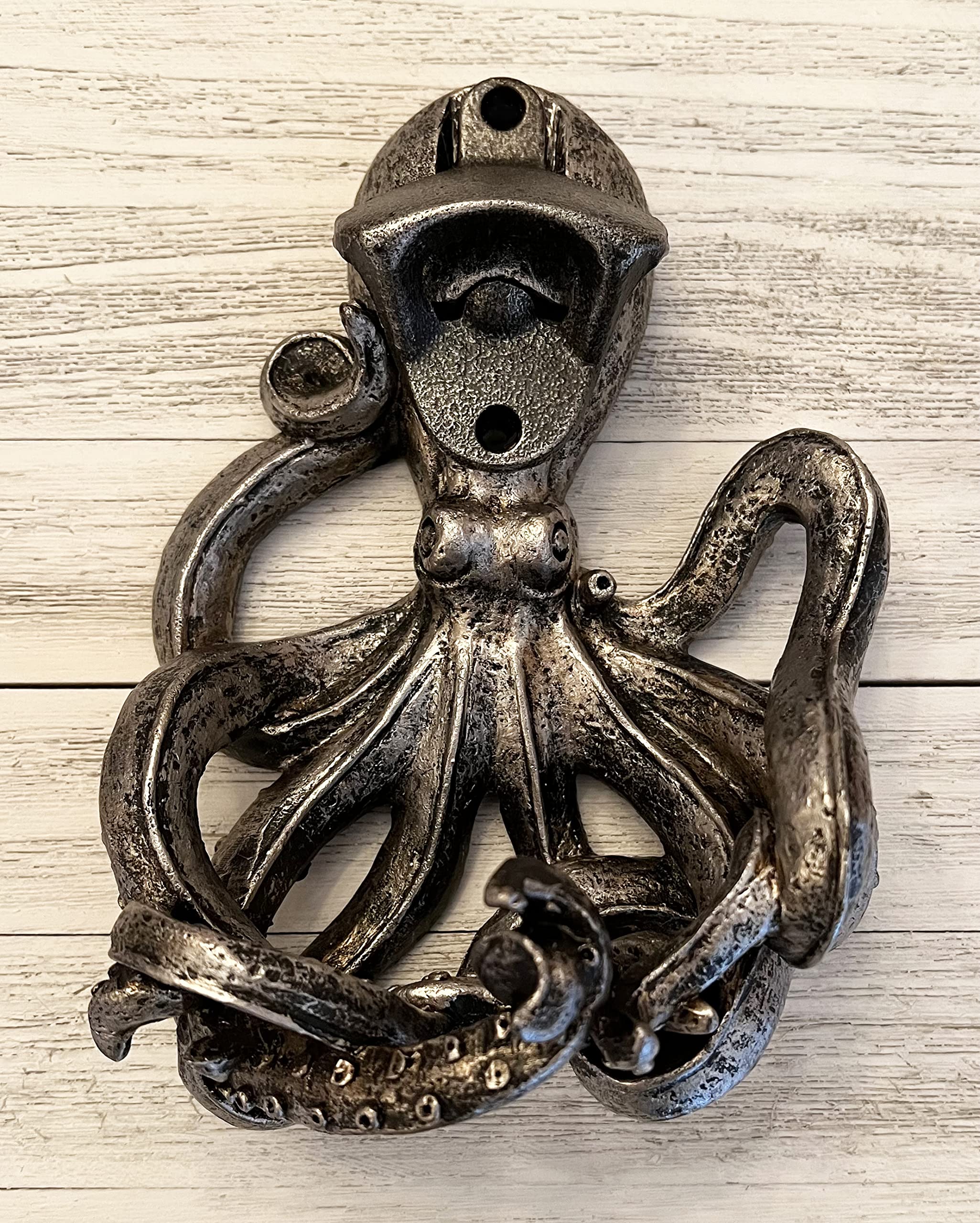 Octopus Bottle Opener - Wall Mount Nautical Ocean Beach Coastal Decor