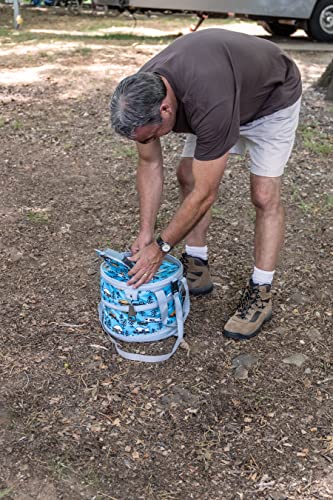 Camco Life is Better at The Campsite Pop-Up Cooler, Sketch Design | Features a Water-Resistant Interior and Built-in Bottle Opener | Holds Up to a 12-Pack of Bottled or Canned Drinks (53417)