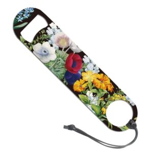 Funny Vintage Flowers and Plants Art Stainless Steel Bottle Opener Bar Key For Friend Boyfriend Men Joke Birthday Holiday Christmas Gifts