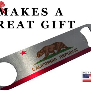 California State Flag Speed Bottle Opener Heavy Duty Gift Californian CA