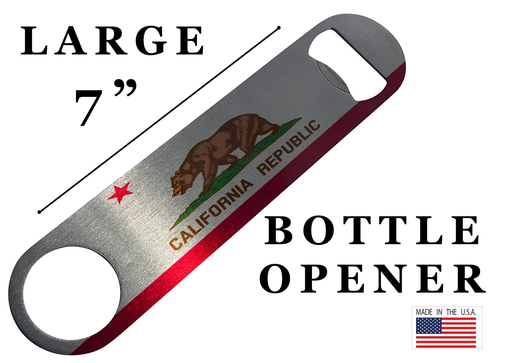 California State Flag Speed Bottle Opener Heavy Duty Gift Californian CA