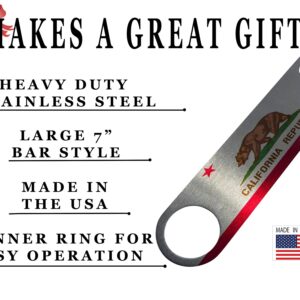 California State Flag Speed Bottle Opener Heavy Duty Gift Californian CA