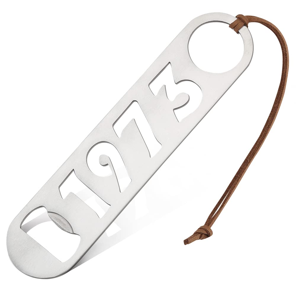 1973 Birthday Gifts for Women Men Him, 1973 Bottle Opener, 50th Birthday Gifts for Her, Father, Mother Friends, Back in 1973 50 Years Birthday Anniversary Party Favors Decorations Bottle Opener