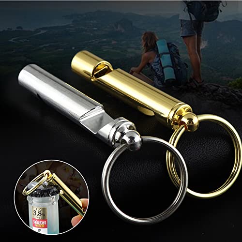 ARFUKA Set of 2 Whistle Emergency Whistle Sports Lessons Whistle with Key Ring and Bottle Opener Bottle Opener Bag Opener for School Gym Outdoor Camping Fishing Hiking Hunting Survival