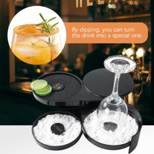 NATGAI 2 Pack 3 Tier Bar Glass Rimmer | Bartender Tool Cocktail Margarita Glass Rimmer 3 Tier Sugar Salt Rim Lime