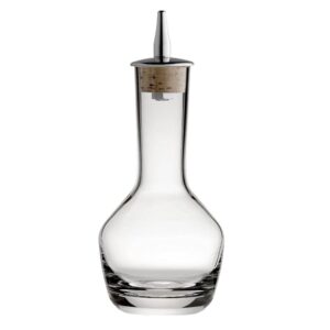 mixologists bitters bottle - handblown cocktail dasher glass bottle with cork top, 3-ounces (1)