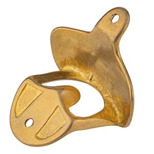 Cast Brass Classic Bottle Opener Wall Mounted | Vintage Bar Accessories for the Home or Restaurant | UA-725-PB