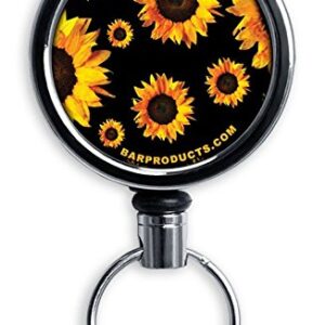 BarConic Mini Opener with Retractable Reel - Sunflowers