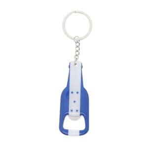 Honduran Flag Beer Bottle Opener Keychain - Set of 2