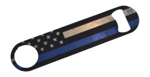 thin blue line police officer speed bottle opener heavy duty gift law enforcement blue lives matter flag