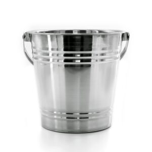 ice bucket insulated stainless steel keep ice frozen longer ideal for cocktail bar, parties, chilling wine, champagne - 3 liter (stainless steel)