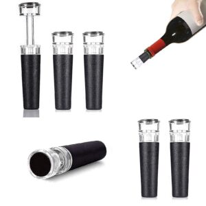 Wine Stoppers, 6 Pack Vacuum Wine Stopper, Reusable Wine Bottle Stoppers with Built-in Vacuum Pump Leakproof Wine Bottle Sealer Silicone Caps, Air Remover Corks Wine Saver for wedding Birthday Party