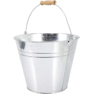 zerodeko ash bucket with handle, fireplace metal bucket charcoal bucket fireplace ash bucket galvanized coal and hot ash pail for indoor and outdoor