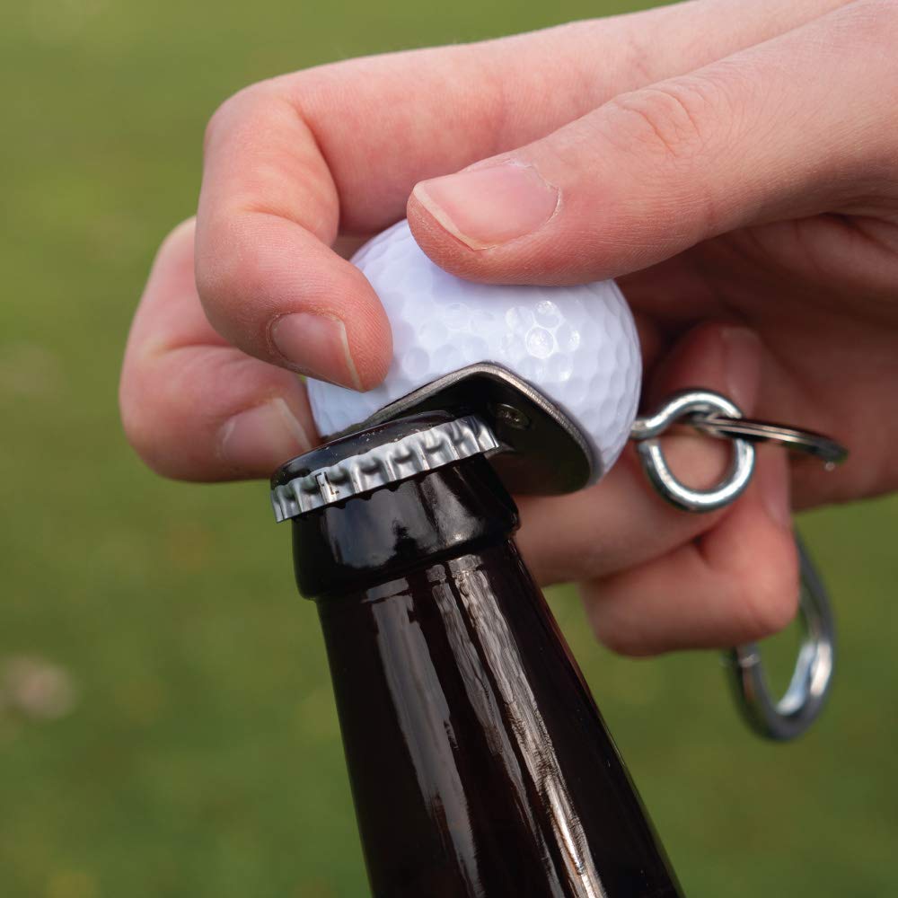 The Official Bottle Opener of Golf, Made from a real ball, Keychain for Bag, Meet me at the 19th Hole", The BeerWedge