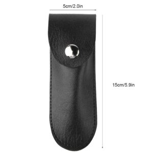 Bottle Opener Leather Case New Bottle Opener Holster Small Leather Bag Wine Knife Set Wine Tool Holder PU Bag (Black)