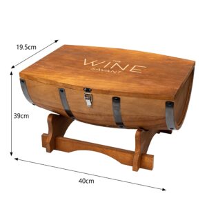 Large Barrel Bar Gift Set for Men in Beautiful Handcrafted Whiskey Gift Box | Liquor & Wine Decanter, 8 Whiskey Rocks Chiller Stones, 2 Glasses | Dads, Boyfriend - 16" x 8" x 15" Gifts for Dad