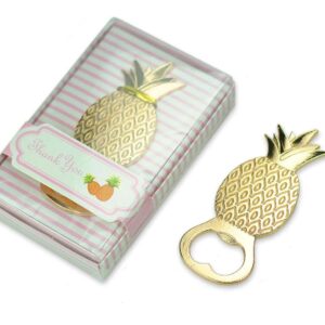 30 PCS Bottle Openers Wedding Favors Decorations, Gold Pineapple, Gift Box Party Supplies