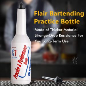 1pcs Flair Bottle Practice Bartender Practice Bottles 25oz/750ml White Flair Bartending kit Performance Training Bar Liquor Bottles White Decorative Bottles for Bar Pub Wine Cocktail Shaker