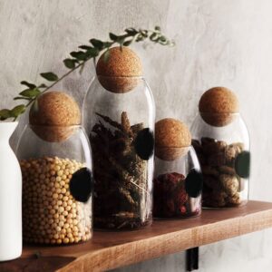 4 Pieces Wine Cork Ball Wooden Cork Ball Stopper for Wine Decanter Carafe Bottle Replacement (2.4 Inch/ 6.1 cm)