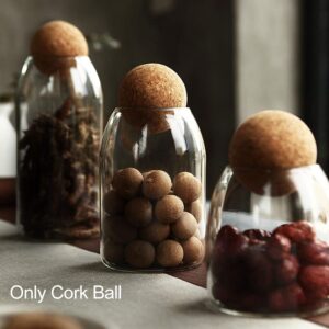 4 Pieces Wine Cork Ball Wooden Cork Ball Stopper for Wine Decanter Carafe Bottle Replacement (2.4 Inch/ 6.1 cm)