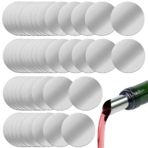 doerdo 50pcs aluminum foil red wine pourer disc slice reusable flexible drip stop pour spouts disk for wine beverage beer liquid dispenser