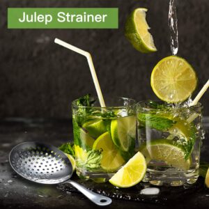 Stainless Steel Julep Strainer Akamino 4 Pack Cocktail Strainer Spoon for Drink Home Kitchen Bar