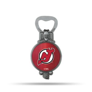 rico industries nhl new jersey devils hockey bottle opener magnet