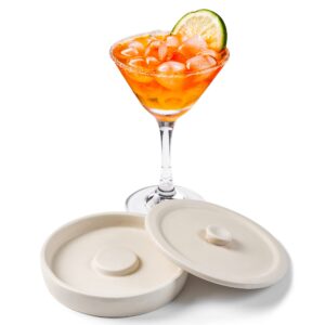 Cosnou Ceramic Margarita Salt Rimmer with Lid Set of 2 Home Bar Accessories for Seasoning - Rimmers for Drinks - Bartender Kit Tools - Bar Decor ，Sugar Salt Rimmer Plate （Hand Make）