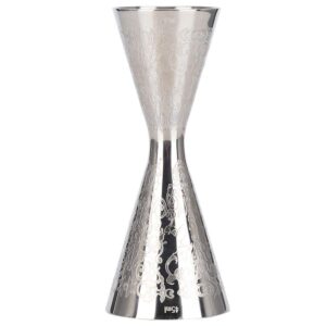 fdit double cocktail jigger,stainless steel, 4.6-inches, 1 oz to 1.5 oz measure cup professional japanese bar jigger