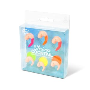 Genuine Fred Shrimp Cocktail-Drink Markers-6, Set of 6, Orange