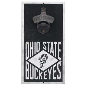 ohio state university buckeyes wall mounted bottle opener - vintage ohio state bottle opener - great gift idea