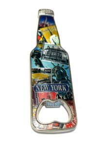sureg states souvenir bottle opener magnet retro bottle shaped collectible design (new york design), multicolor