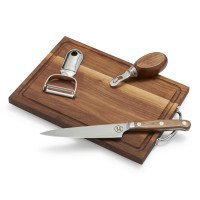 Crafthouse by Fortessa Professional Barware/Bar Tools by Charles Joly, Bar Tool Gift Set; Bar Knife, Bar Board, Peeler and Channel Knife