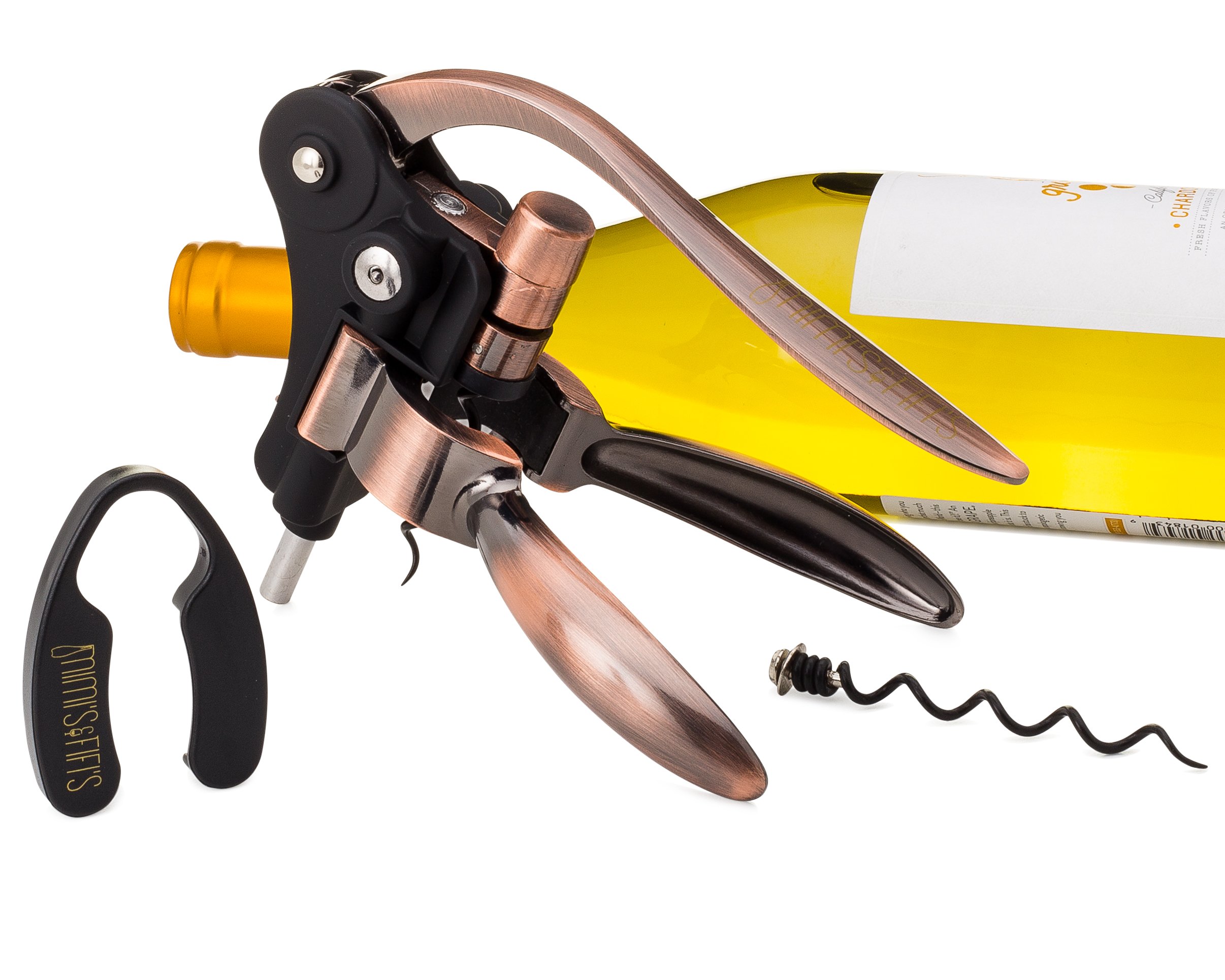 Wine Opener Corkscrew Set - Foil Cutter and Extra Screwpull Wine Opener, Heavy Duty Corkscrew Wine Opener - Military Grade Material, Unlike Other Wine bottle Openers This Does Not Break