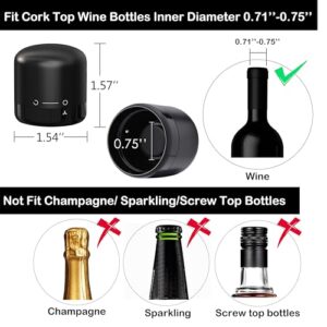 Hosslearlear Wine Stoppers for Wine Bottles, Silicone Reusable Corks Wine Preserver, Cute Wine Accessories - Set of 2