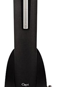 Ozeri Pro Electric Bottle Opener with Wine Pourer, Stopper, Foil Cutter, and Elegant Recharging Stand, Black