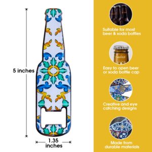 Beer Bottle Cap Opener , Set of 3 Decorative Bottle Shape Beer Openers Beer Gifts For Men (Colorful)