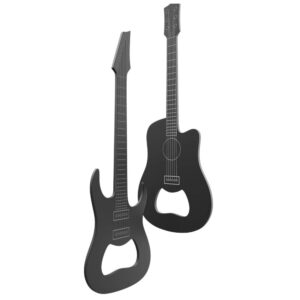 pepkicn stainless steel guitar shaped bottle opener (2 pack)