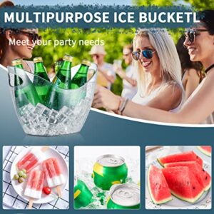 Ice Bucket Parties Wine Bucket Plastic Clear Acrylic For 8 Liter Plastic Tub Perfect for 5 Champagne, Wine or Beer Bottles(1 Pieces,8 Liter)